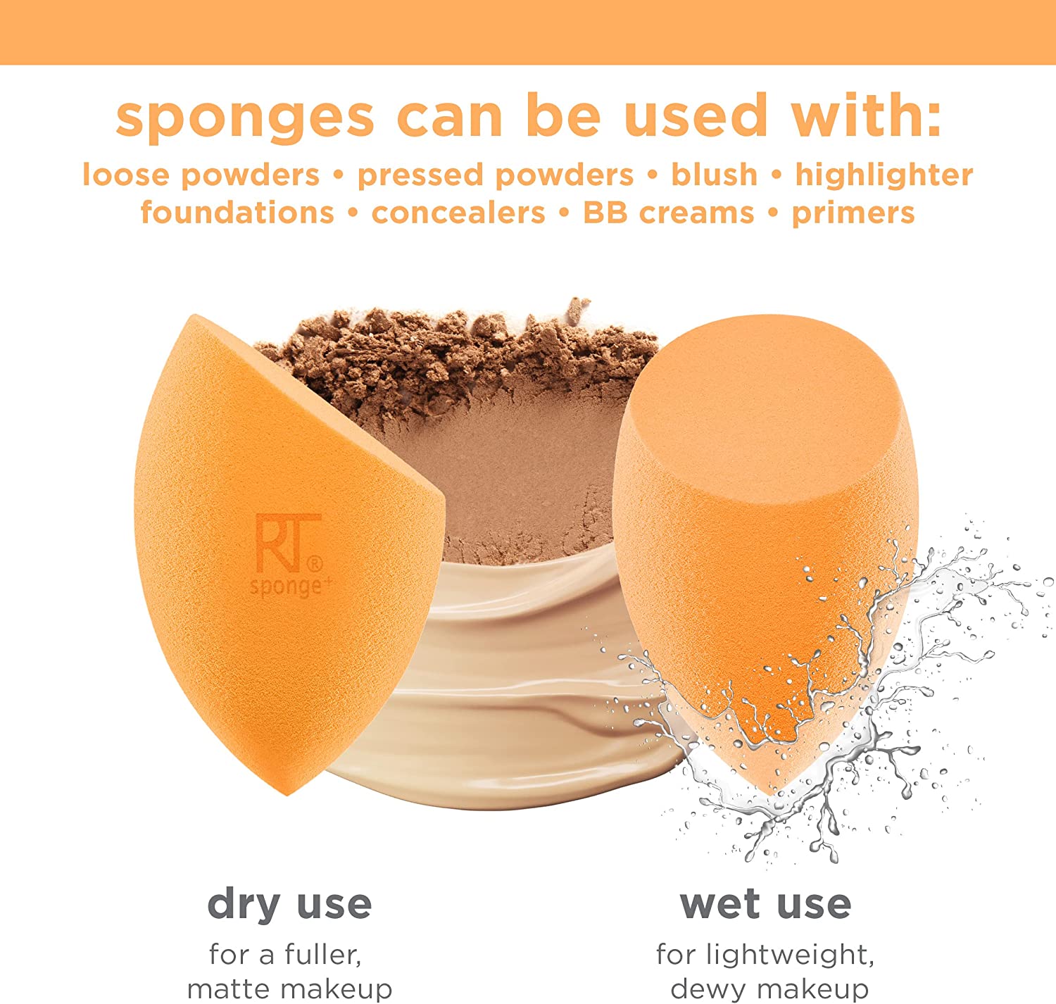 Real Techniques Miracle Complexion Make-Up Sponge, Orange