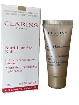 Clarins Nutri Lumiere Nuit Nourishing Rejuvenating Night Cream, All Skin Types - 5ml