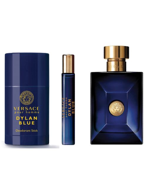 Versace Dylan Blue Pour Homme Gift Set ( EDT100 ml + Deodorant 75 g + EDT10 ml )