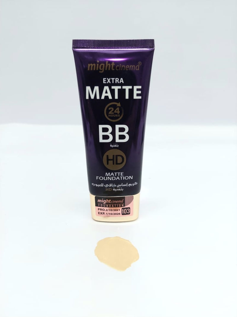 Might Cinema BB Extra Matte Foundation - 103 -  HD كريم اساس خافي للعيوب بتقنيه