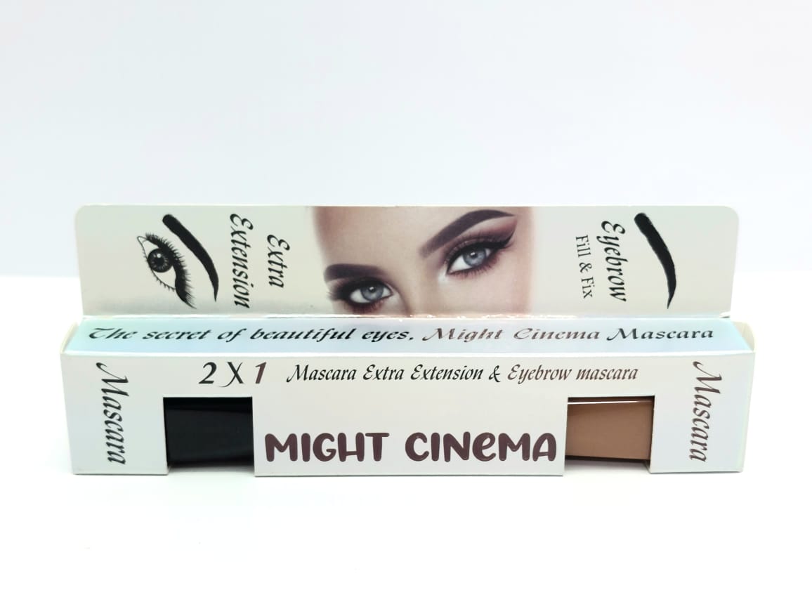 Might Cinema Mascara Black Extra Extension & Eyebrow Mascara Light Brown 2X1
