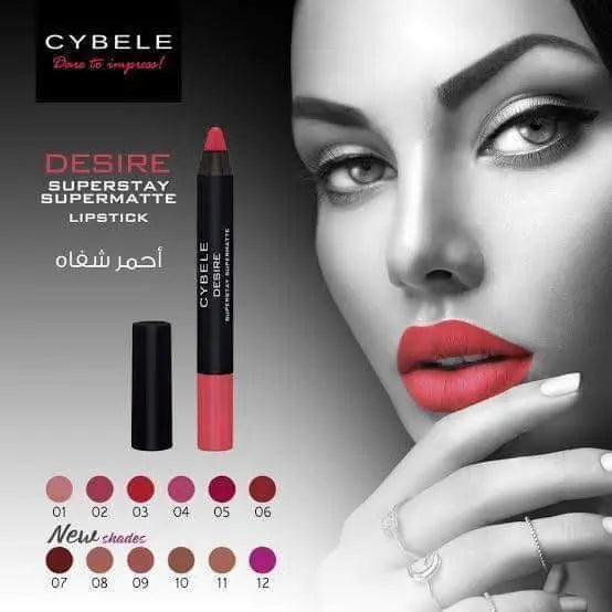 Cybele Desire Matte Lipstick Pencil - City Red, 03