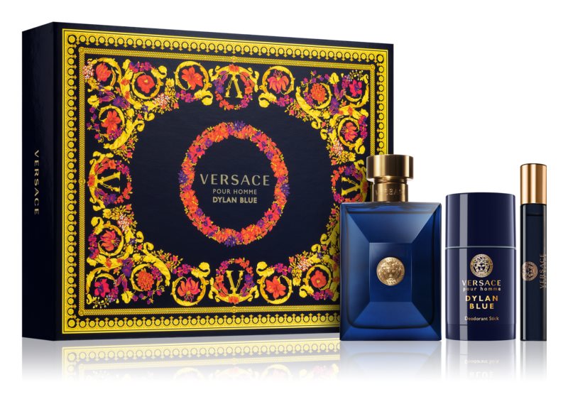 Versace Dylan Blue Pour Homme Gift Set ( EDT100 ml + Deodorant 75 g + EDT10 ml )